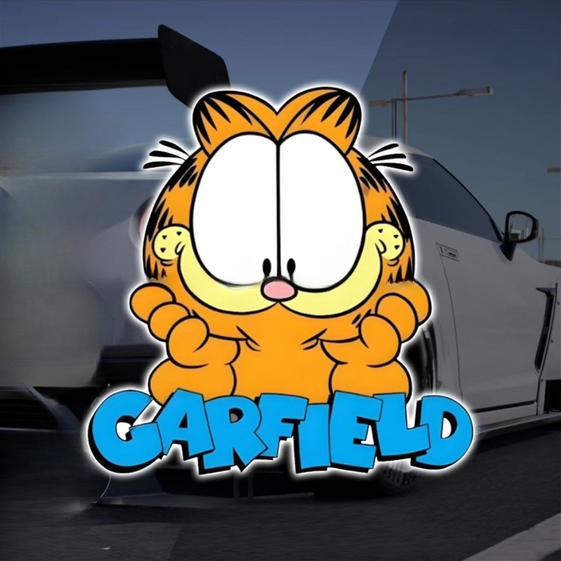 Car Accessories Cute - 창의적인 만화 귀여운 가필드 자동차 스티커,