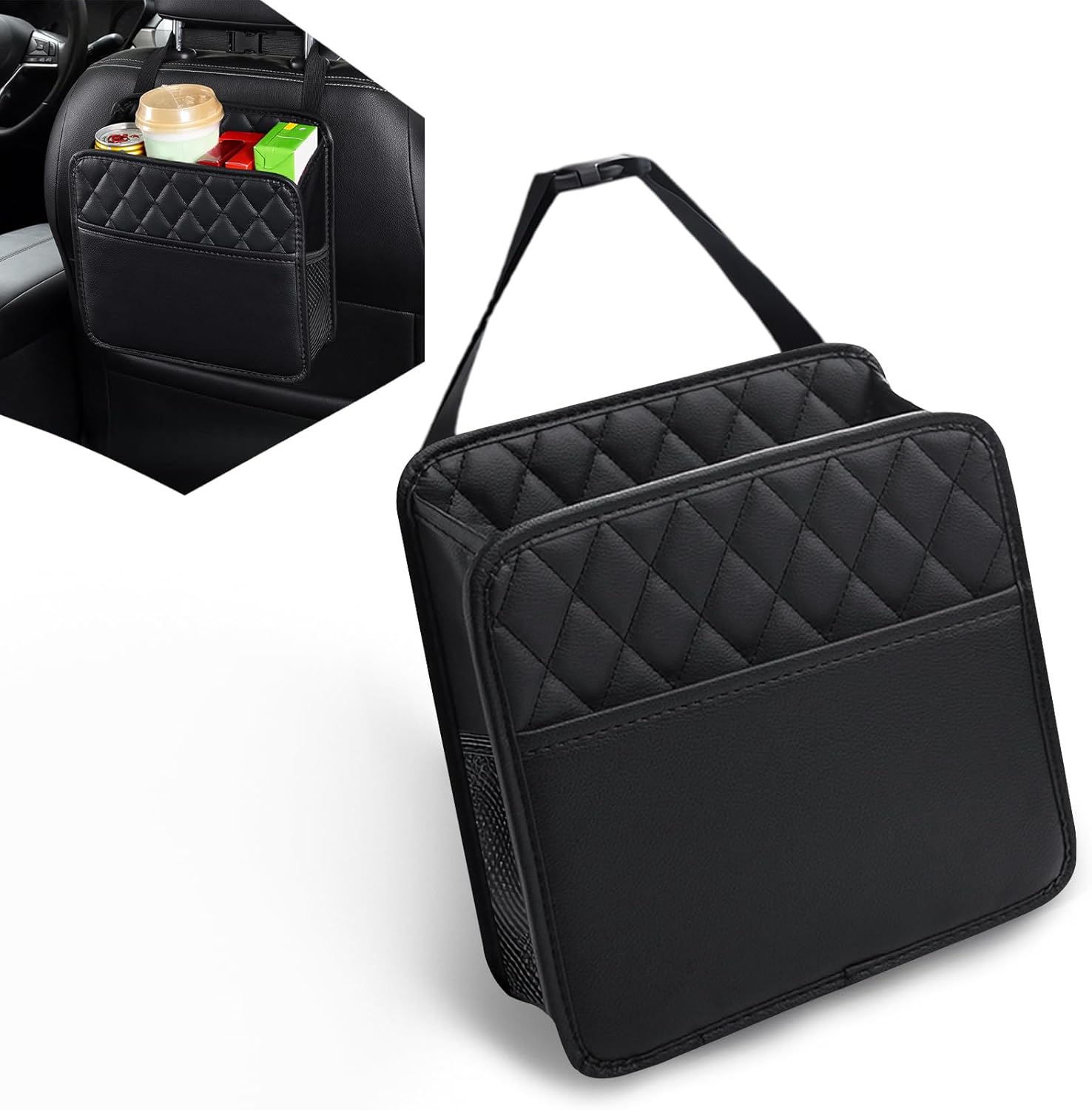 Car Accessories Hanging - 차량용 뒷좌석 수납 포켓, PU 가죽