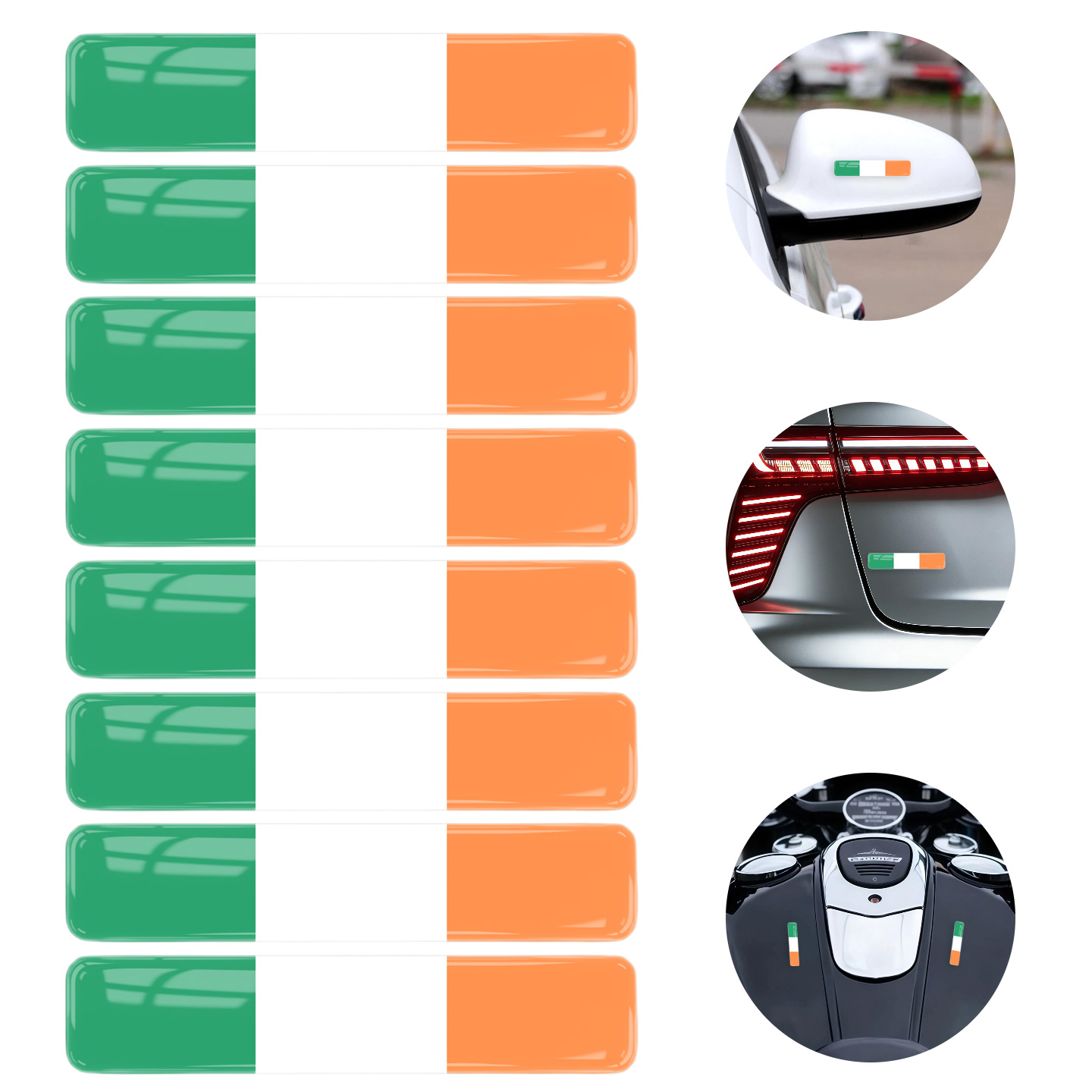 Car Accessories Ireland - 8pcs 3D 젤 에폭시 자동차 데칼