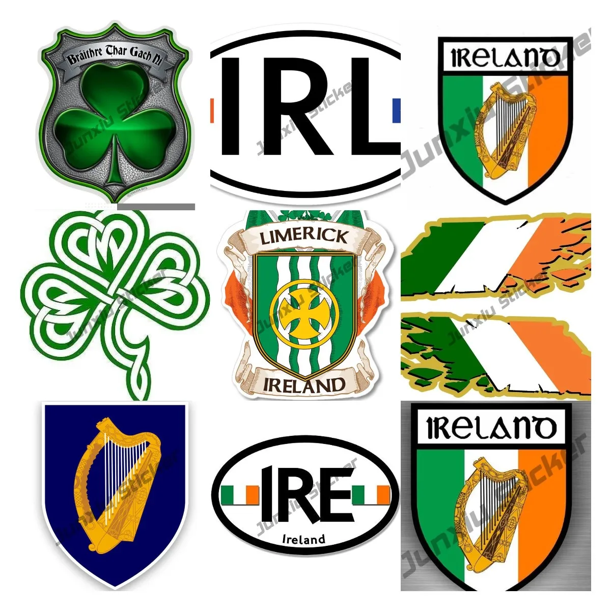 Car Accessories Ireland - 아일랜드 문장 스티커 자체 접착 비닐
