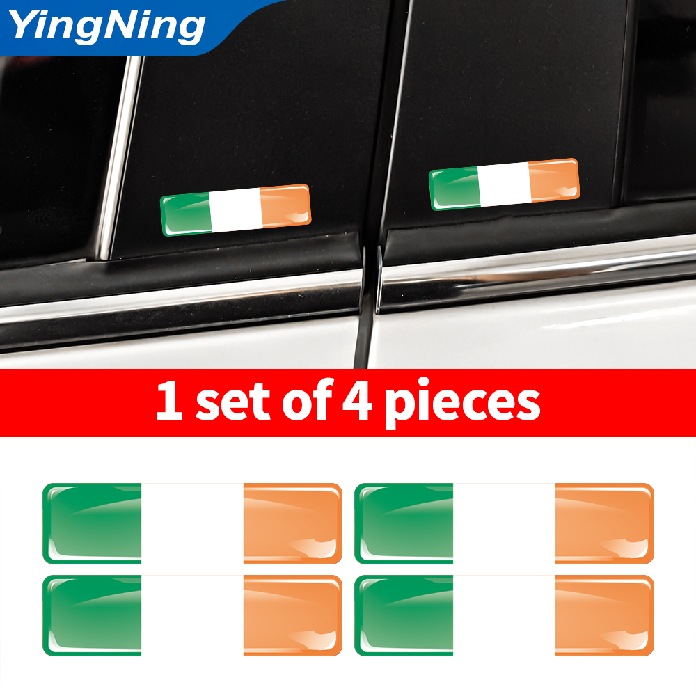 Car Accessories Ireland - 4Pcs 아일랜드 국기 자동차 스티커 3D