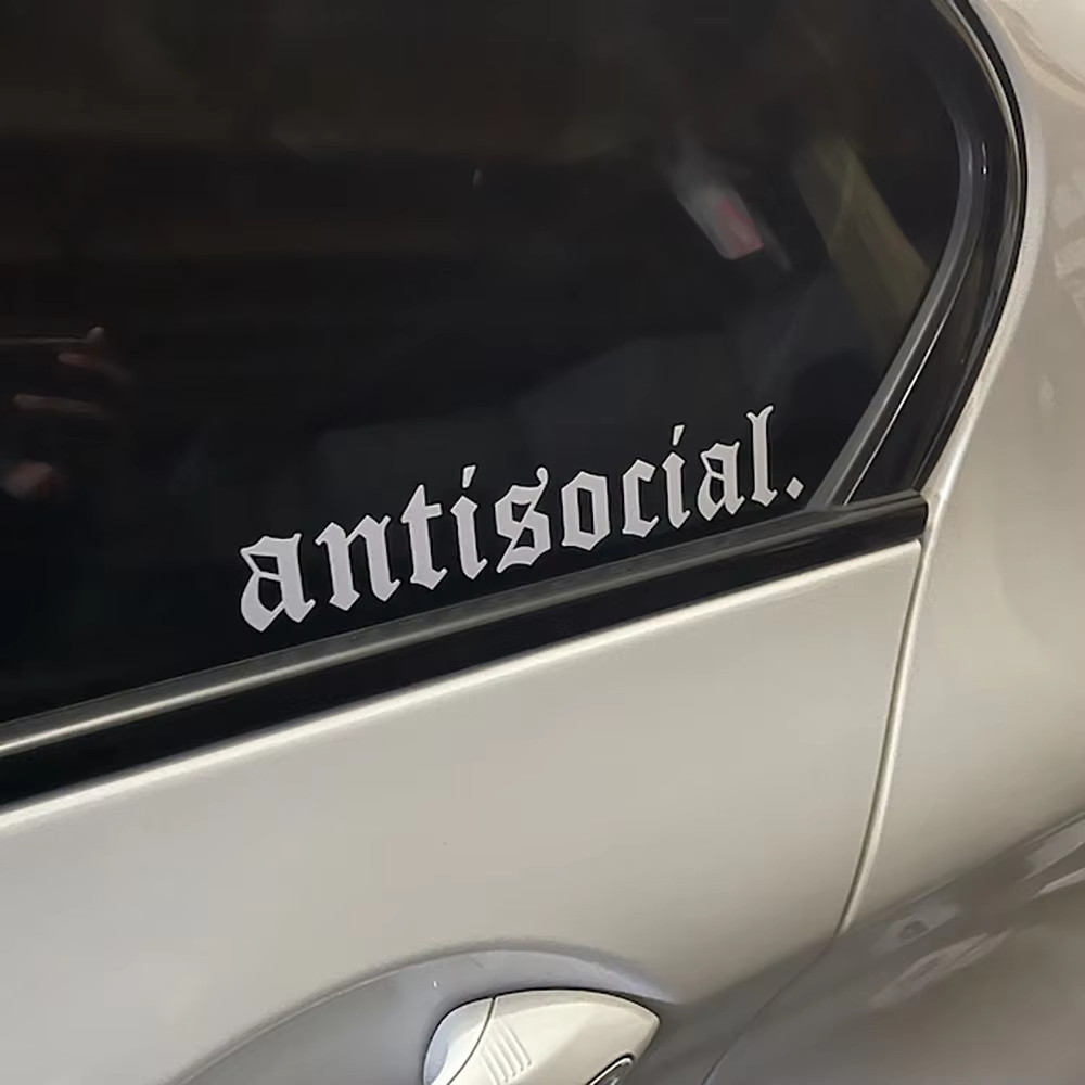 Car Accessories Banner - 1pc 반사회적 자동차 스티커 앞 유리