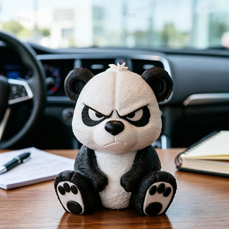 3D 자동차 장식품 화난 팬더 장식품 귀여운 팬더 동상 - Car Accessories Oman 리뷰 및 가격