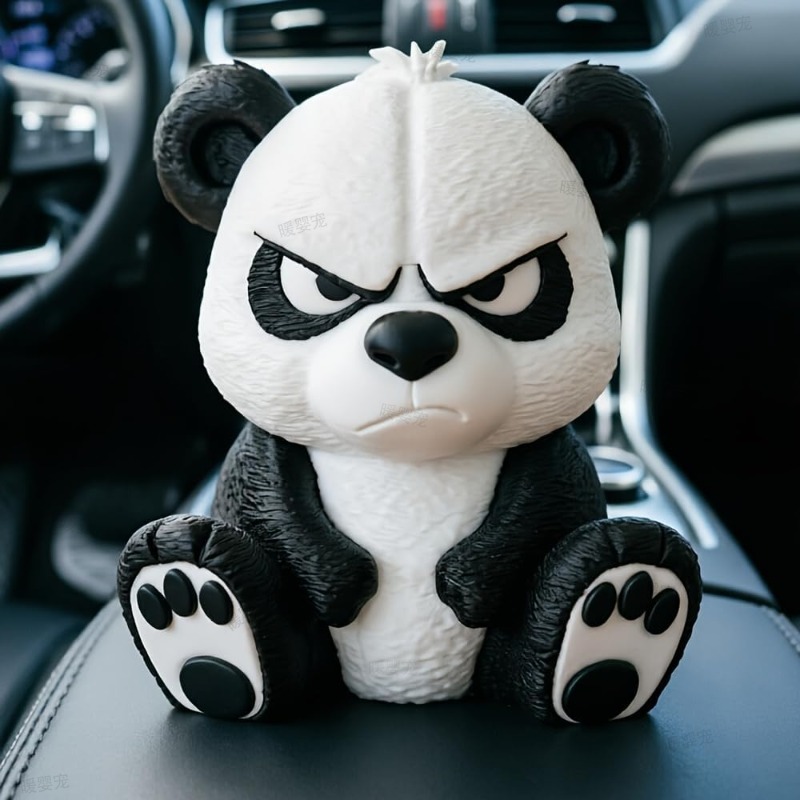 3D 자동차 장식품 화난 팬더 장식품 귀여운 팬더 동상 - Car Accessories Oman 리뷰 및 가격