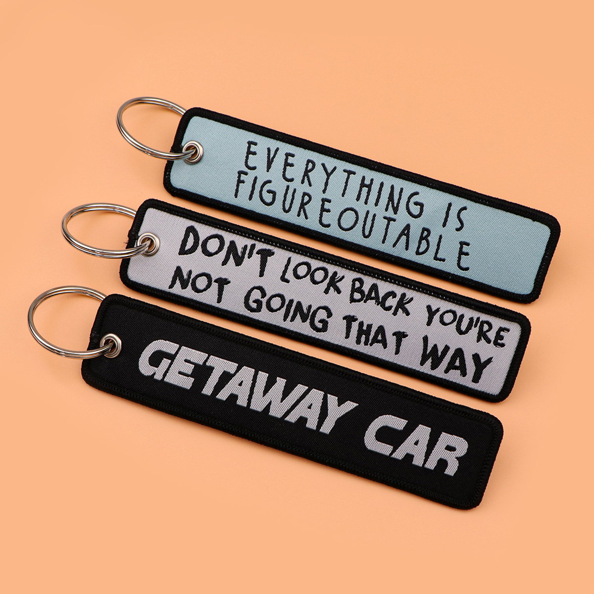1개 해골 문구 자수 키 태그 여성용 자동차 오토바이  - Car Accessories Quotation 리뷰 및 가격