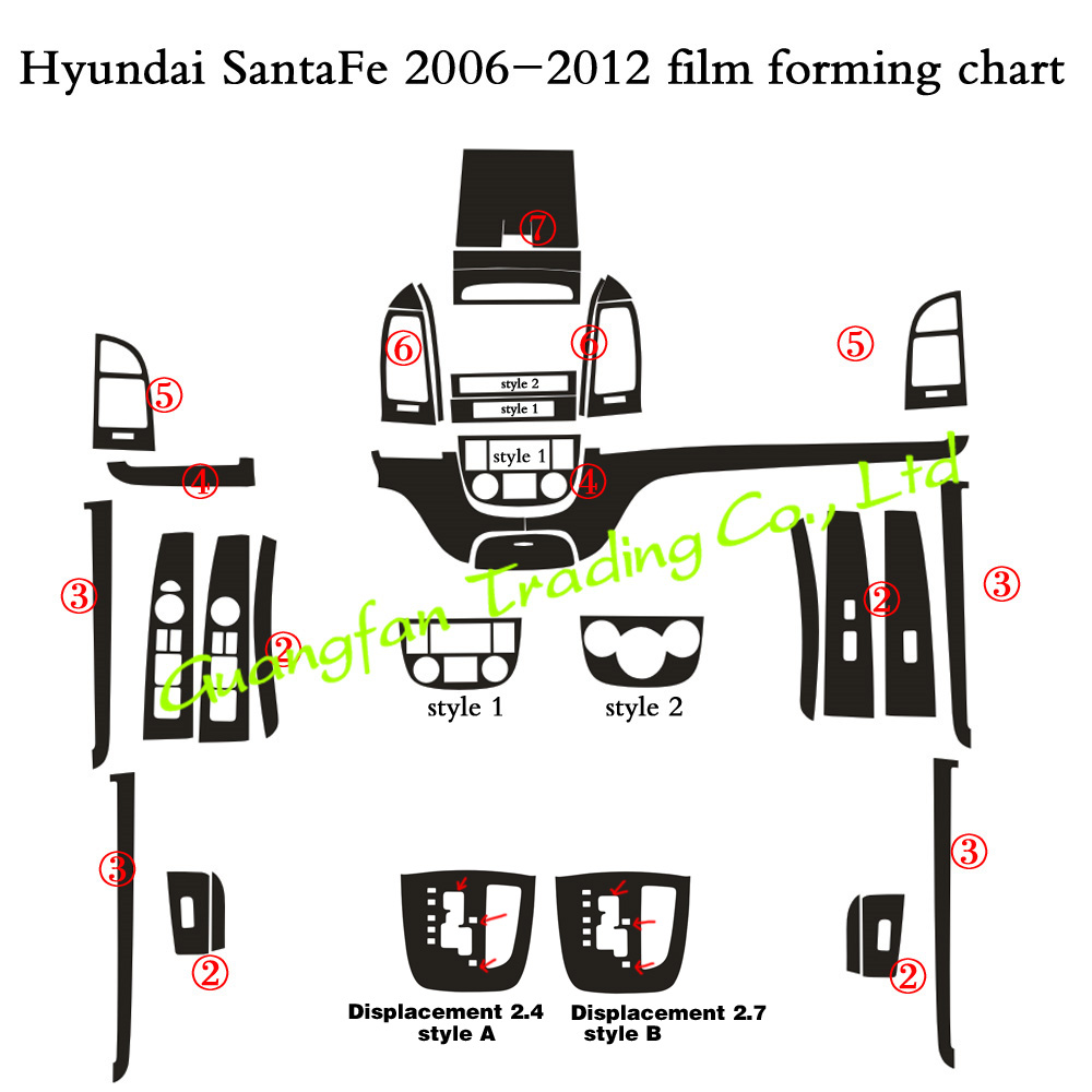 기존 현대 산타페 2006-2012 인테리어 중앙 제어 - Car Accessories Xmas 리뷰 및 가격