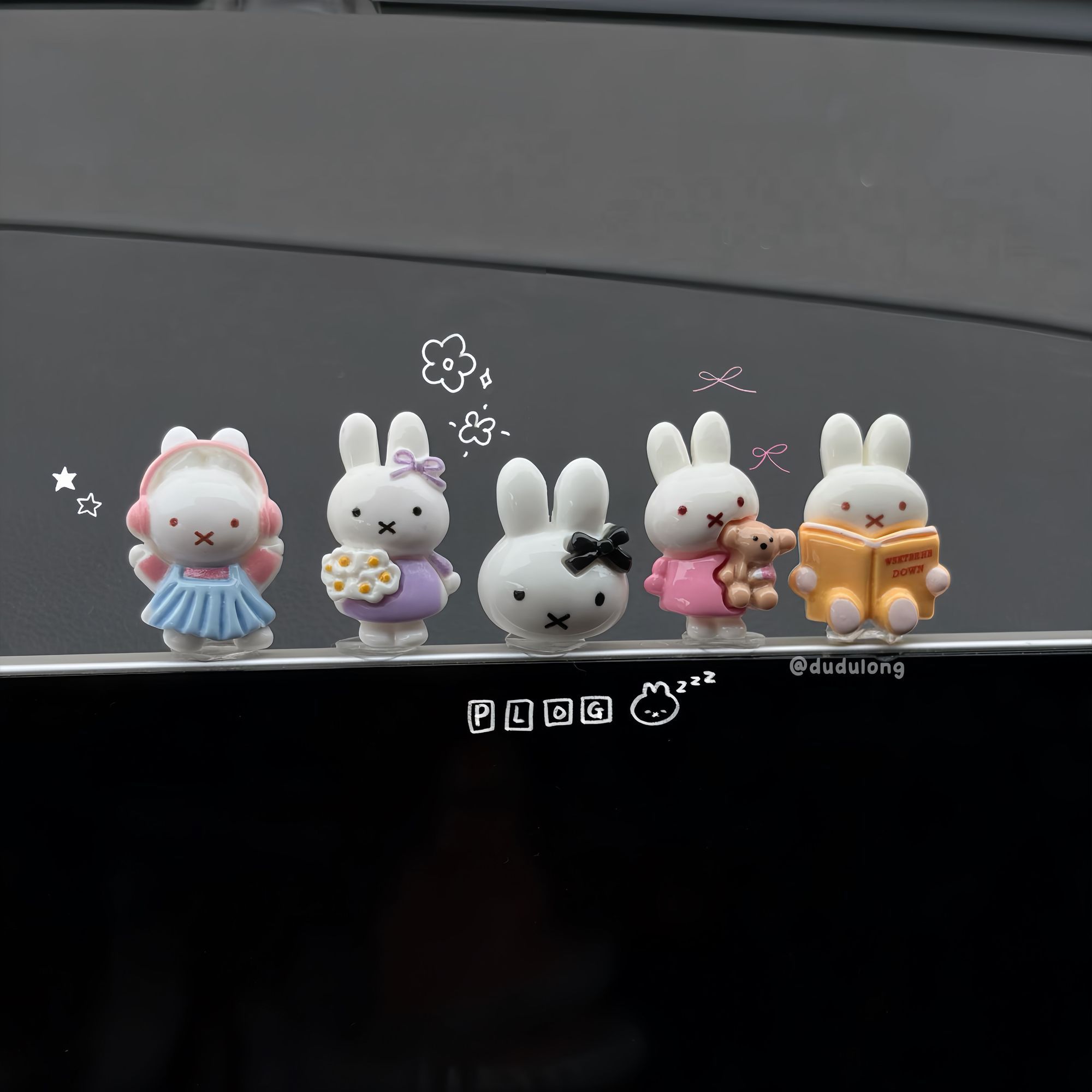한국 스타일 꽃다발 미피 토끼 자동차 장식 스티커 귀여 - Car Accessories Cute 리뷰 및 가격