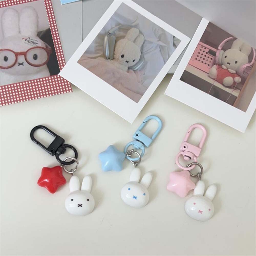 미피 토끼 머리 귀여운 작은 인형 열쇠고리 배낭 자동차 - Car Accessories Cute 리뷰 및 가격