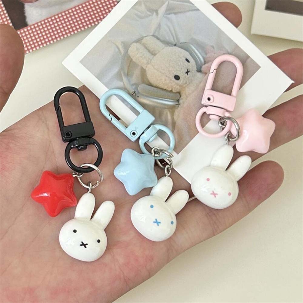 미피 토끼 머리 귀여운 작은 인형 열쇠고리 배낭 자동차 - Car Accessories Cute 리뷰 및 가격
