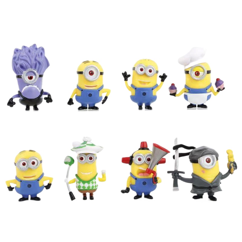 8 Pcs/1set 52TOYS 미니언즈 만화 귀여운  - Car Accessories Oman 리뷰 및 가격