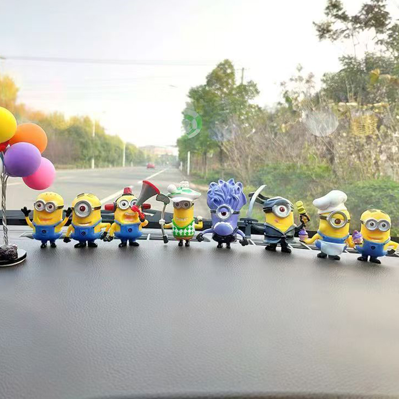 8 Pcs/1set 52TOYS 미니언즈 만화 귀여운  - Car Accessories Oman 리뷰 및 가격