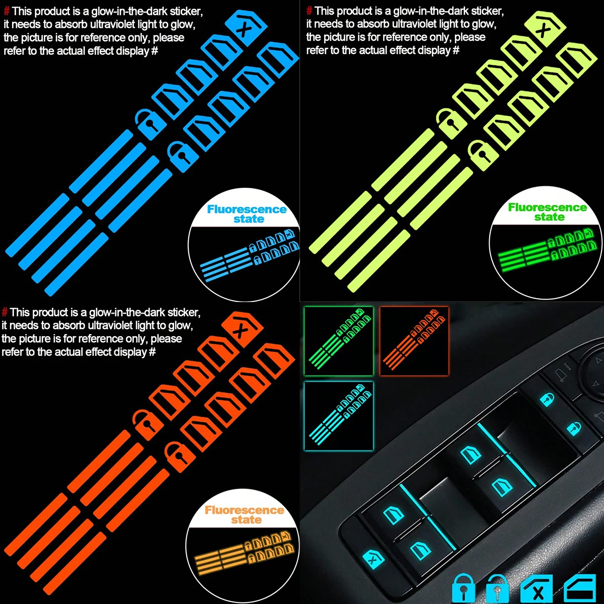 18개 자동차 창문 제어 버튼 야광 스티커, 자동차 내 - Car Accessories Nz 리뷰 및 가격