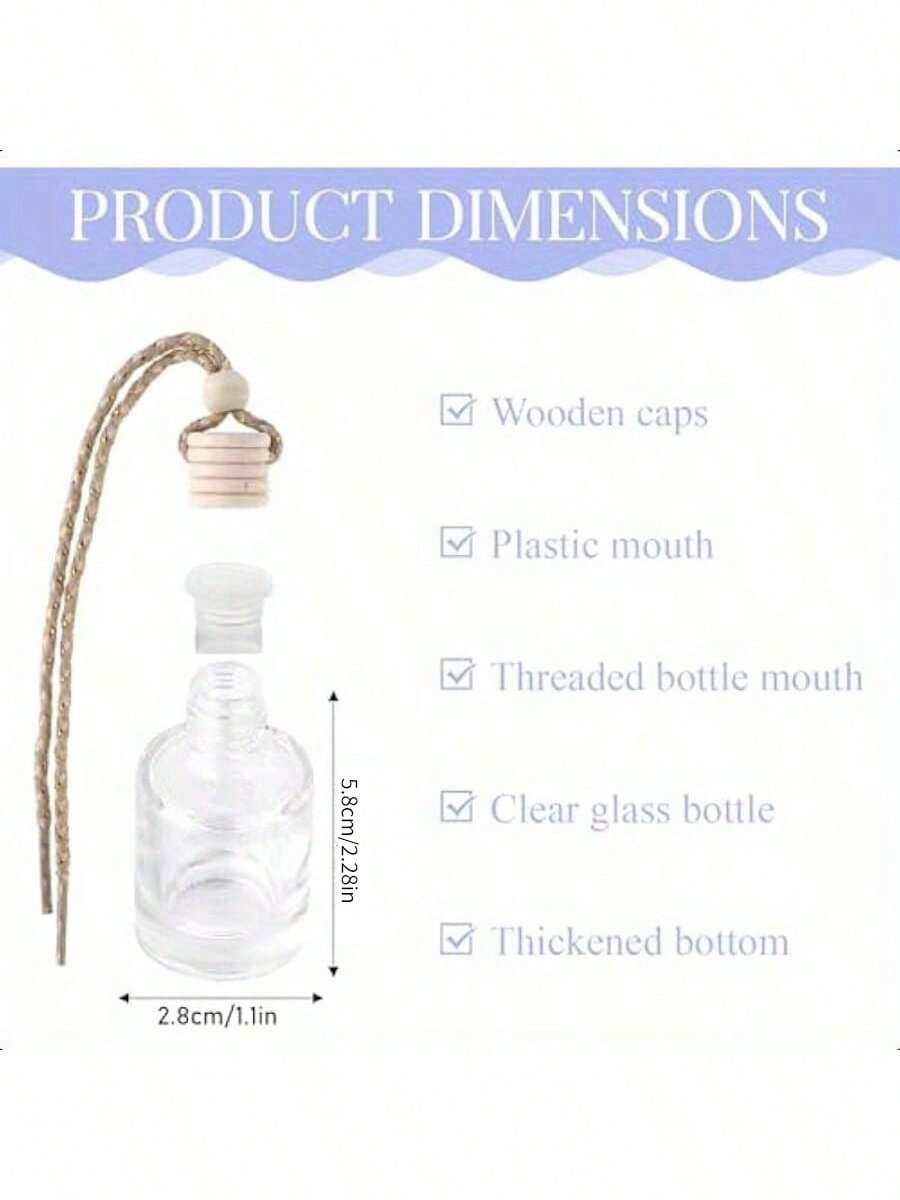 20pcs 교수형 자동차 방향제 빈 투명 유리 에센셜  - Car Fragrance Diffuser 리뷰 및 가격