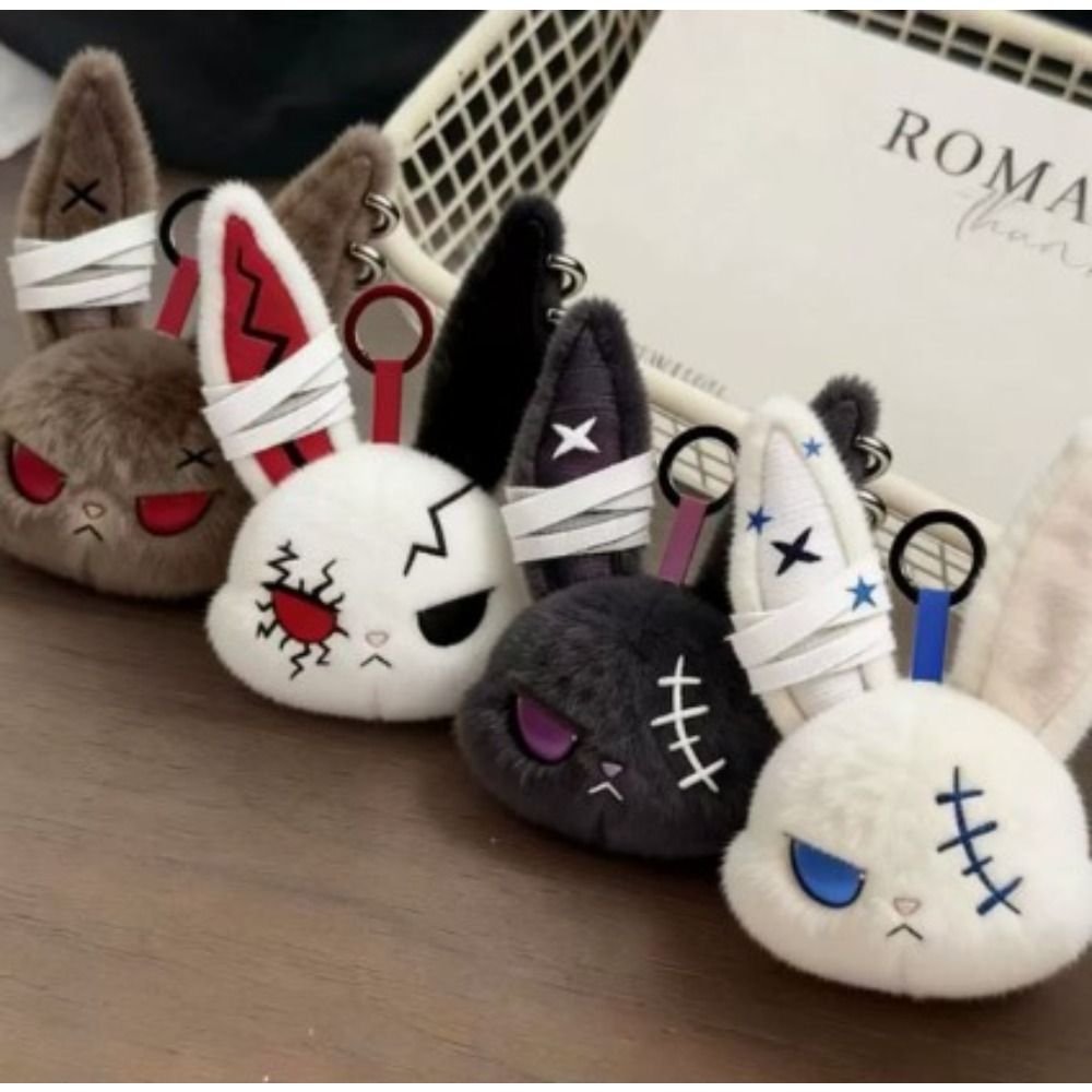 할로윈 다크 고딕 토끼 인형 열쇠고리 붕대 토끼 펜던트 - Car Accessories Xmas 리뷰 및 가격