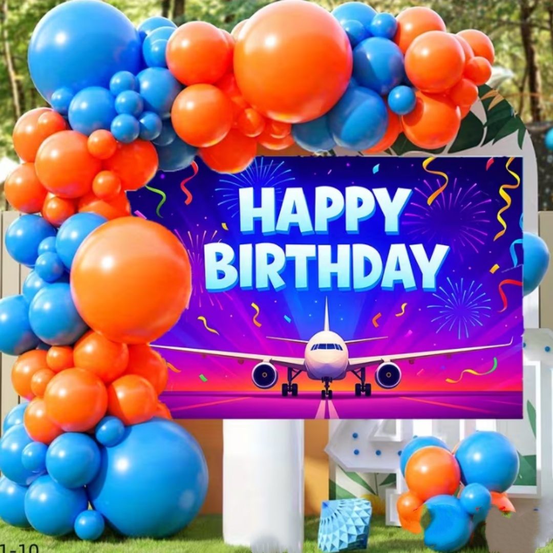 비행기 테마 어린이 생일 배경 항공인 모험 항공기 배너 - Car Accessories Banner 리뷰 및 가격