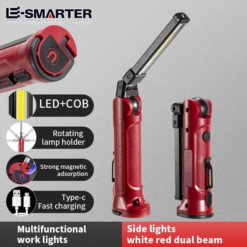 COB LED 작업 조명 충전식 접이식 손전등 야외 캠 - Car Accessories Hanging 리뷰 및 가격
