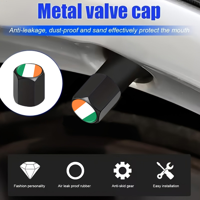 12Pcs 아일랜드 국기 밸브 스템 캡 자동차 SUV  - Car Accessories Ireland 리뷰 및 가격