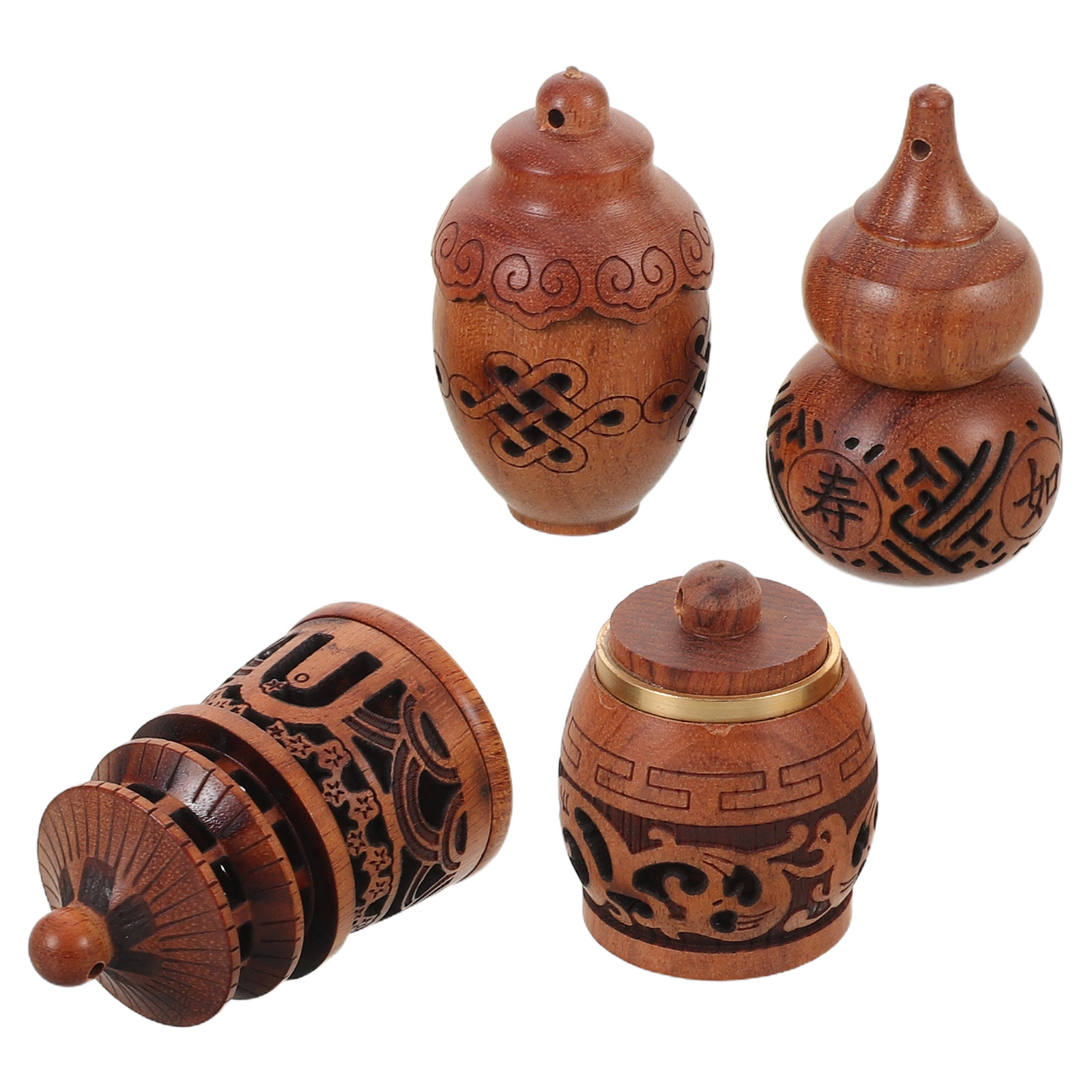 4개 나무 속이 빈 조각 디퓨저 케이지 펜던트 중국식  - Car Fragrance Diffuser 리뷰 및 가격