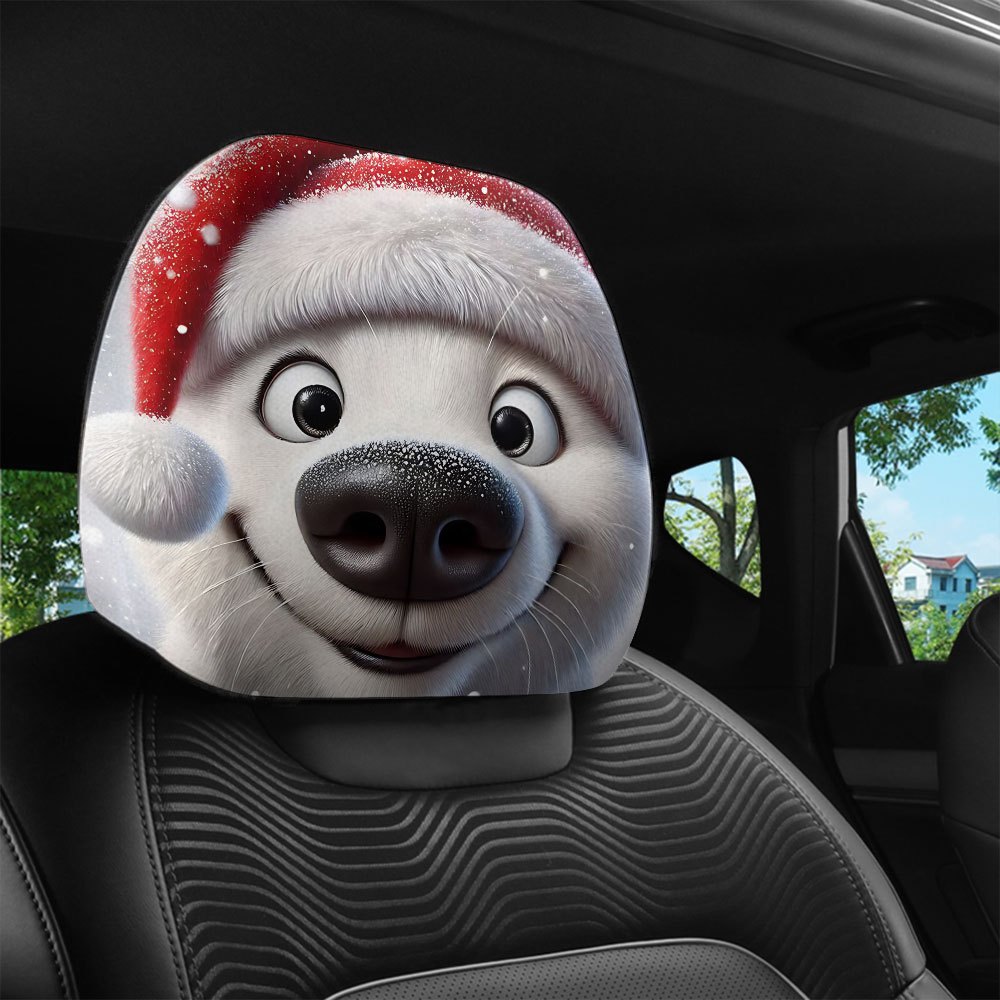 2개 크리스마스 모자, 귀여운 강아지 자동차 머리 받침 - Car Accessories Xmas 리뷰 및 가격