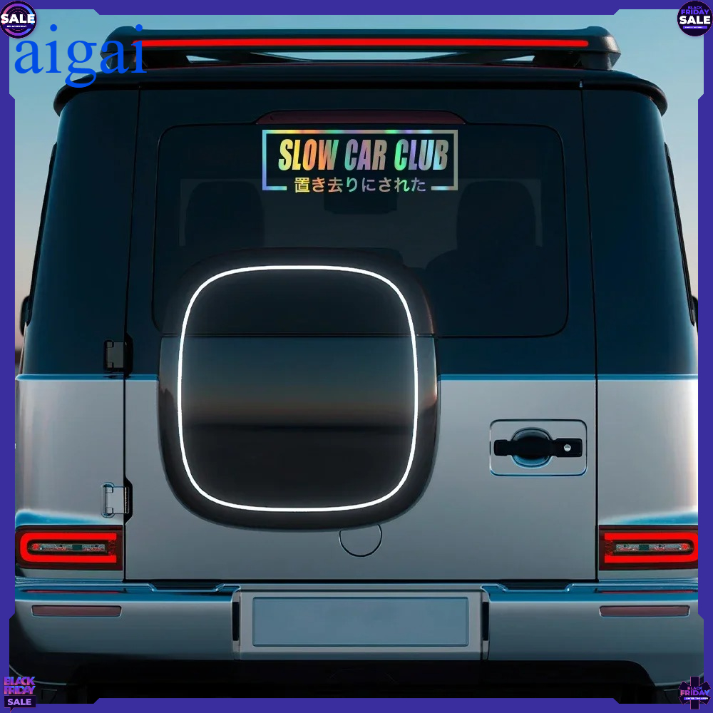 슬로우 카 클럽 슬로건 자동차 창문 배너 스티커 PVC - Car Accessories Banner 리뷰 및 가격
