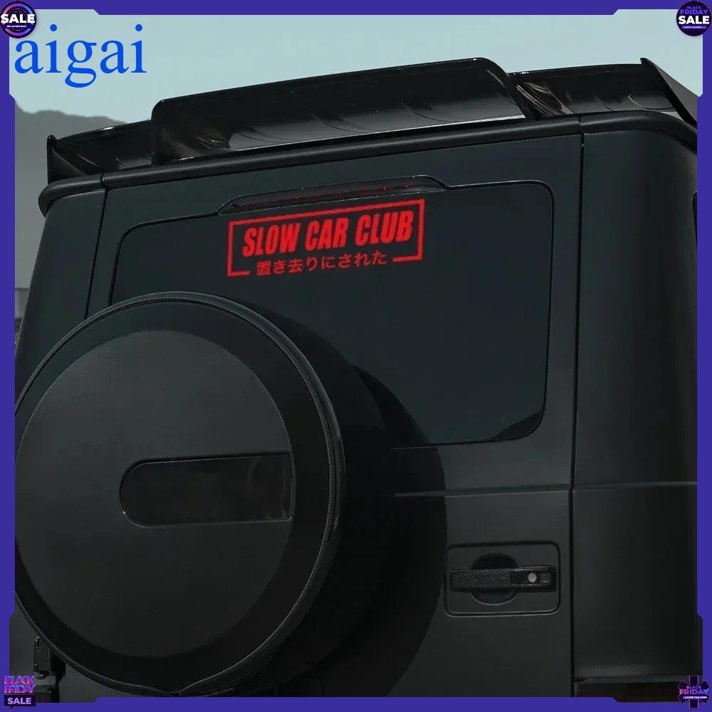 슬로우 카 클럽 슬로건 자동차 창문 배너 스티커 PVC - Car Accessories Banner 리뷰 및 가격