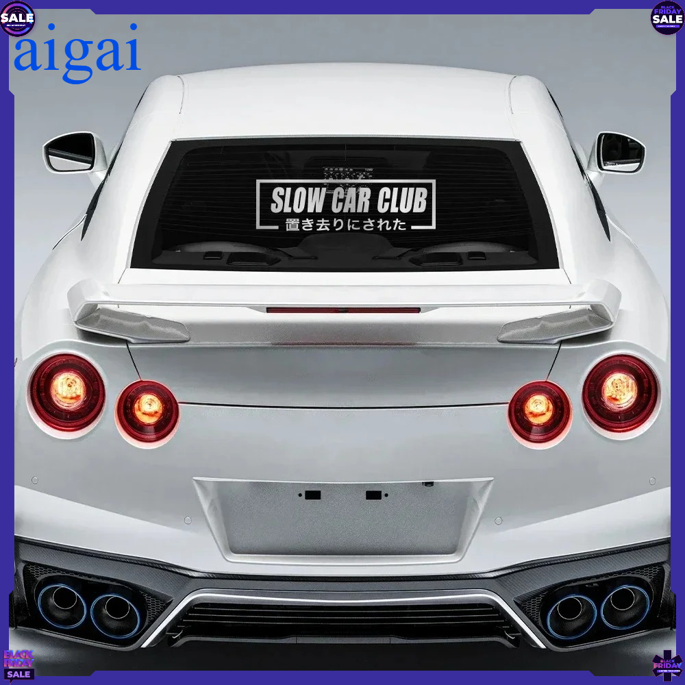 슬로우 카 클럽 슬로건 자동차 창문 배너 스티커 PVC - Car Accessories Banner 리뷰 및 가격