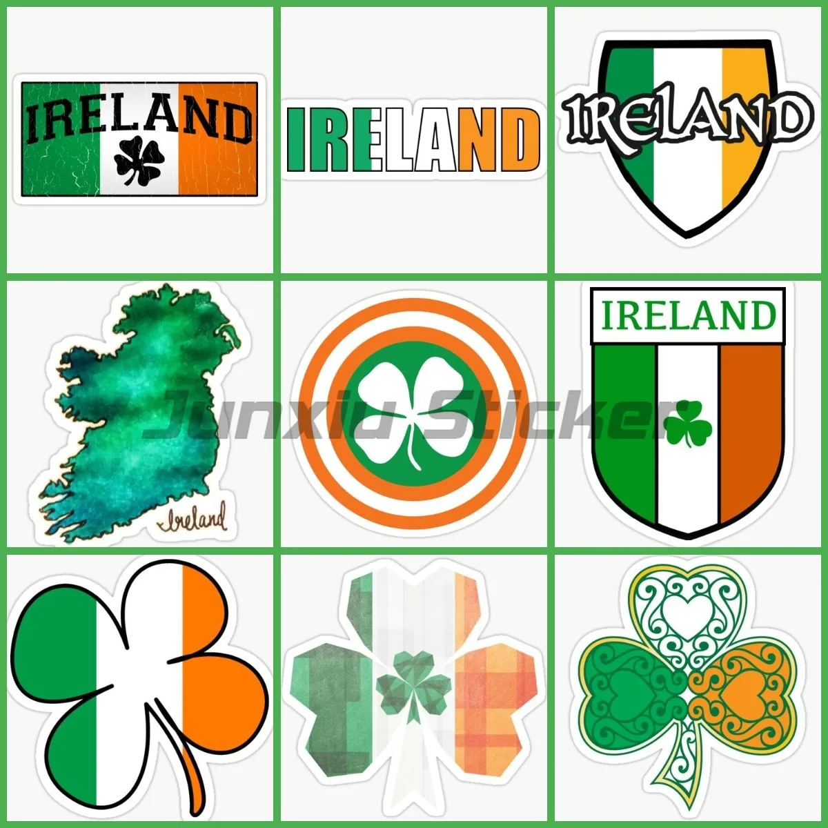 크리 에이 티브 아일랜드 아일랜드 국기지도 네 잎 클로 - Car Accessories Ireland 리뷰 및 가격