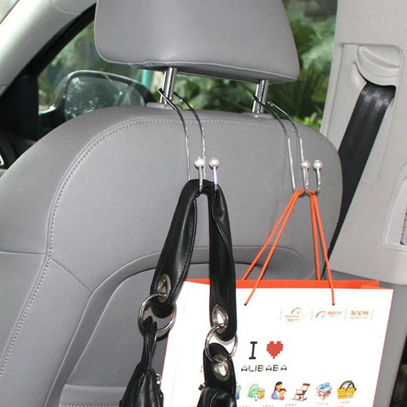 2개/세트 금속 자동차 시트 걸이 자동차 코트/가방/쇼 - Car Accessories Hanging 리뷰 및 가격