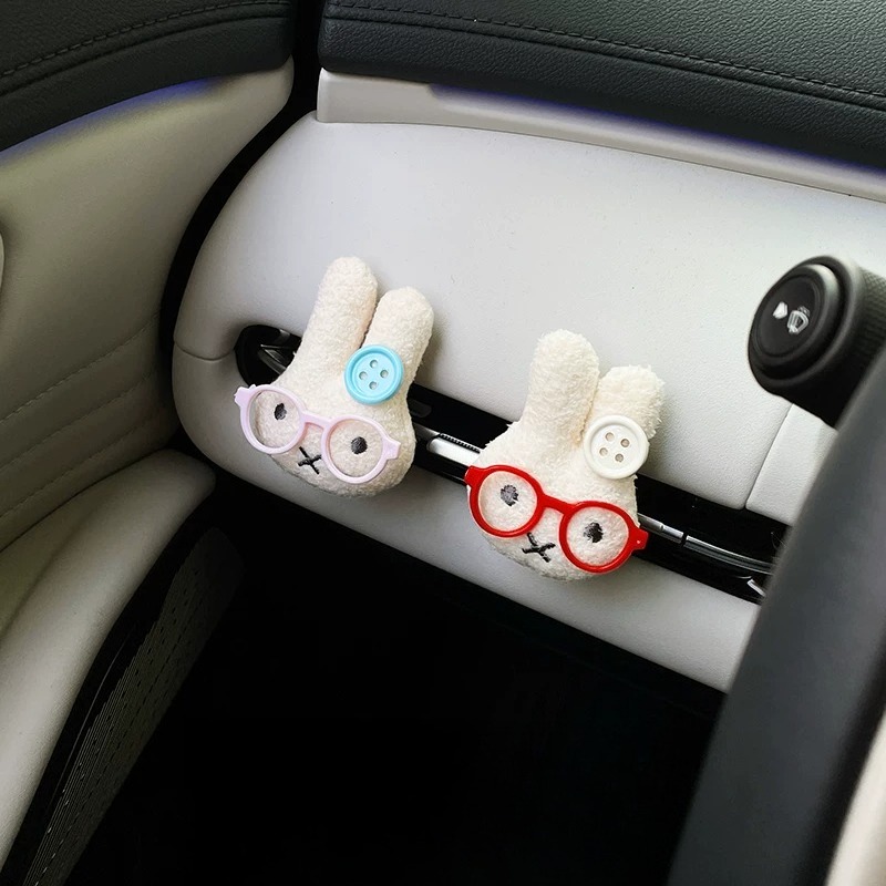 안경을 쓴 귀여운 토끼 자동차 에어벤트 향수 클립 아로 - Car Fragrance Diffuser 리뷰 및 가격