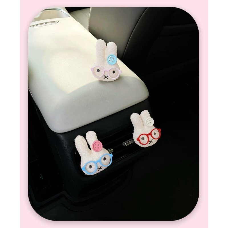 안경을 쓴 귀여운 토끼 자동차 에어벤트 향수 클립 아로 - Car Fragrance Diffuser 리뷰 및 가격