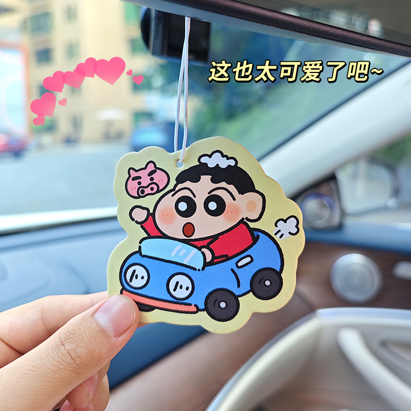 귀여운 신짱 자동차 방향제, 룸미러 장식용 향기 카드, - Car Accessories Hanging From Mirror 리뷰 및 가격