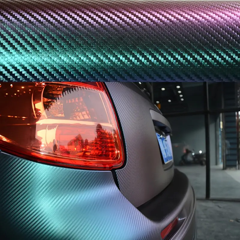 프리미엄 3D 카멜레온 카본 파이버 비닐 랩 롤 그린  - Car Accessories Nz 리뷰 및 가격