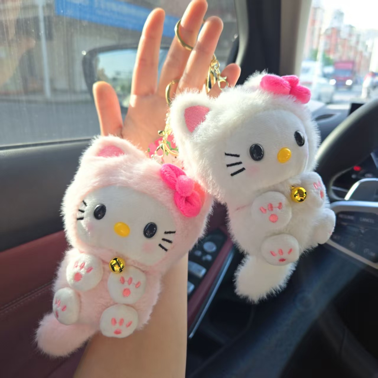 카와이 헬로키티 벨 고양이 펜던트, 고양이 장식 자동차 - Car Accessories Cute 리뷰 및 가격