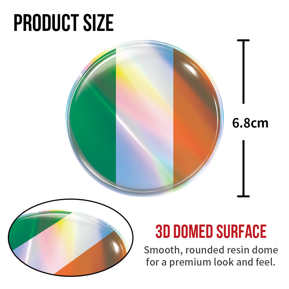 아일랜드 국기 3D 돔형 수지 스티커 아일랜드 국기 원 - Car Accessories Ireland 리뷰 및 가격