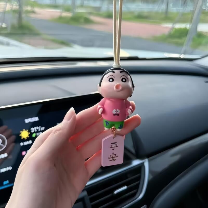 귀여운 크레용신짱 자동차 백미러 펜던트 귀여운 만화 인 - Car Accessories Hanging From Mirror 리뷰 및 가격