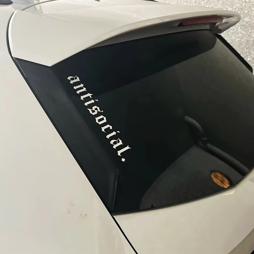 1pc 반사회적 자동차 스티커 앞 유리 배너 범퍼 튜닝 - Car Accessories Banner 리뷰 및 가격